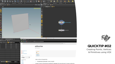 Houdini Quicktip #02 - Creating Points, Vertices & Primitives using VEX