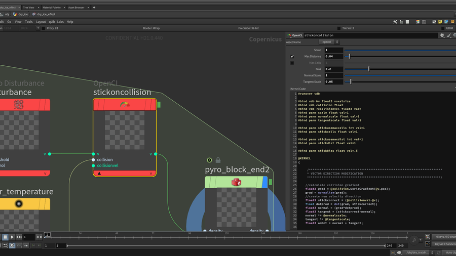 OpenCL wrtitten Stick to Collision in COPs