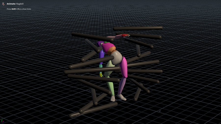 Bring in animated rods and ragdoll electra