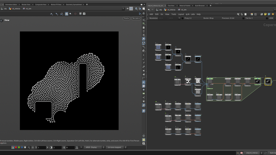 Reaction diffusion reacting to collision