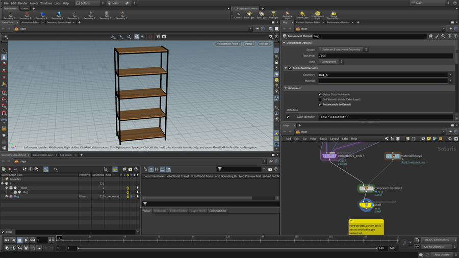 This file explores how to use the component builder to set up the warehouse assets