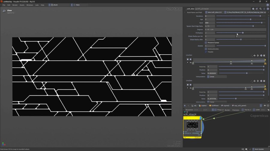 Sci-fi Panel HDA - base lines