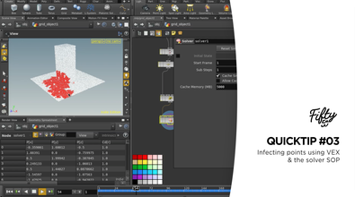 Houdini Quicktip#03 - Infecting points using VEX & the solver SOP