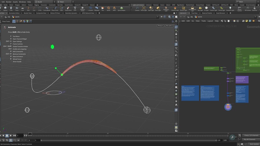 Sliding a fixed length spline along a curve