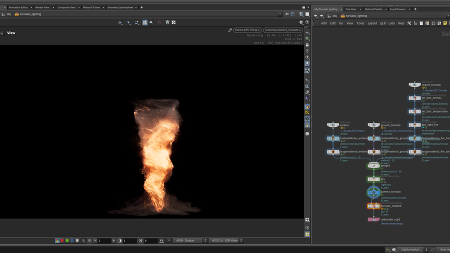 Shading scene in Solaris/Karma