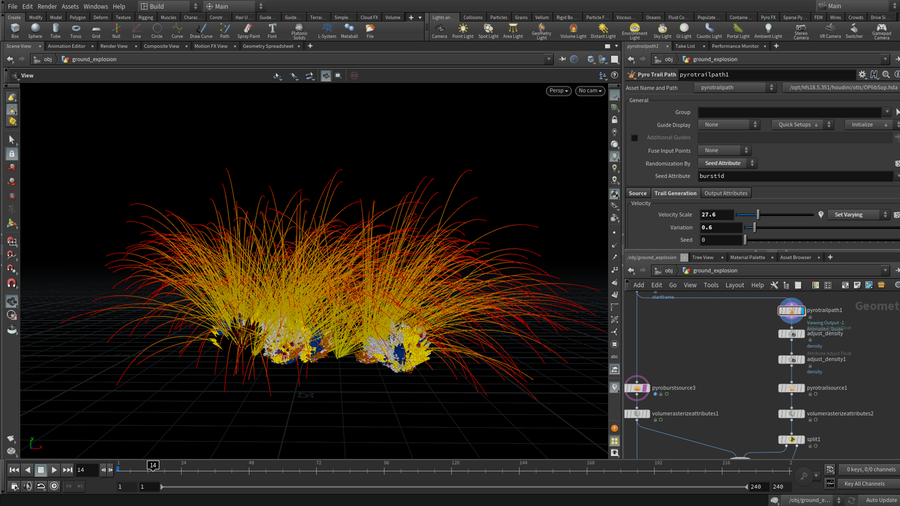 Generate pyro source using the new pyro burst and trails tools.