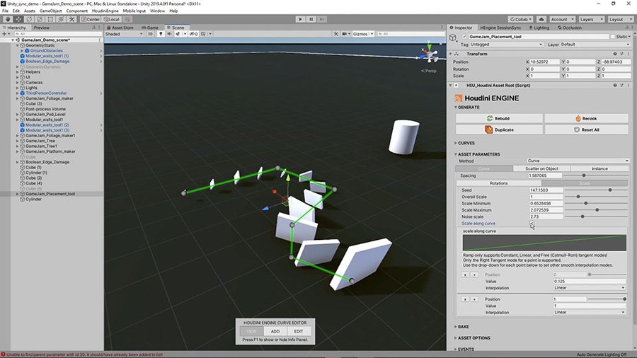 This tool lets you place multiple objects along a curve or scattered onto an object. You can control the orientation and scaling of the objects to insert some randomness into your design.
