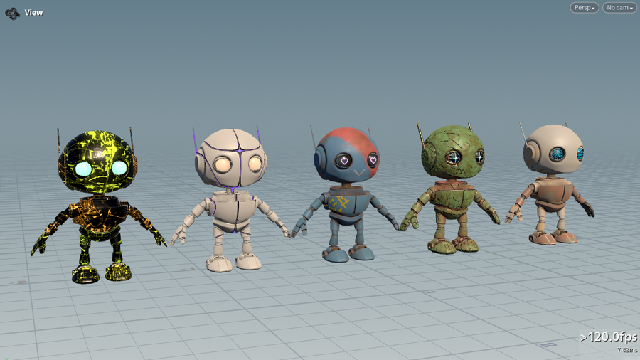 Exploring different texture sets that show the flexibility of the system.