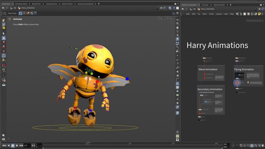 Creating complex animations with a combination of hand keying, ragdoll and animation layers.