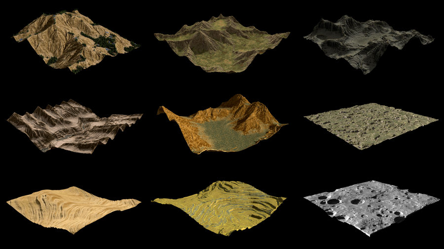 Project's HeightFields Collage