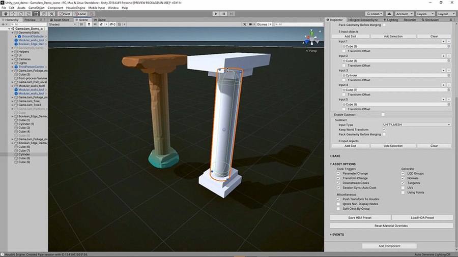 This tool lets you select multiple pieces of geometry from your game engine that will then be turned into a single mesh using Booleans then set up edge damage to make the resulting mesh look aged.