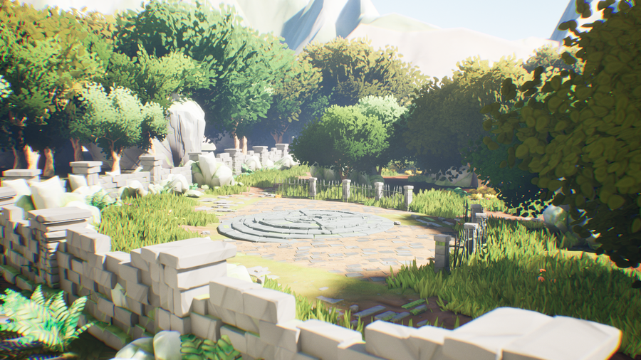 Pretty shots of the 3d art assets generated from Houdini