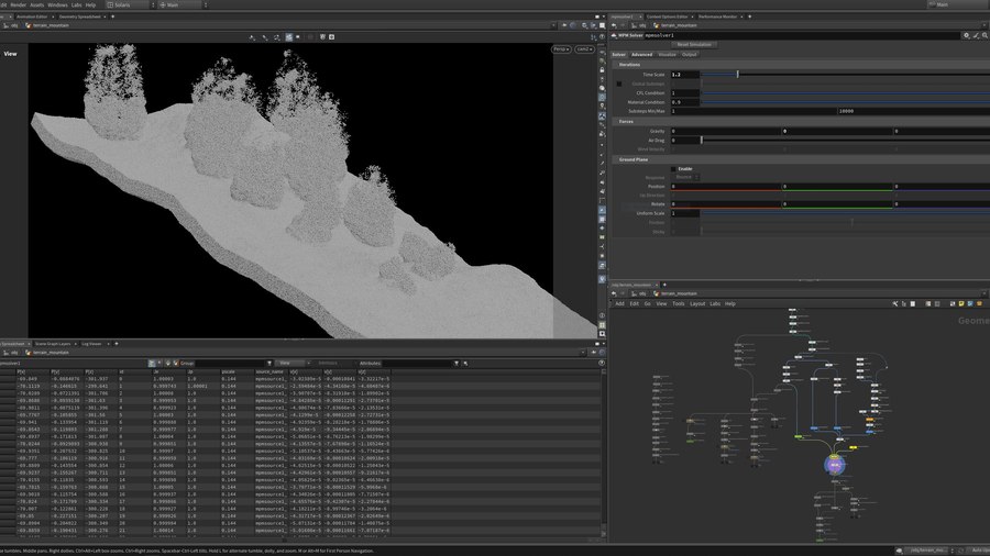 Snow Bursts Sequence (viewport)