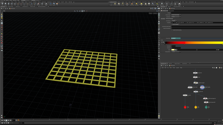 Preparing collision object with animated temperature