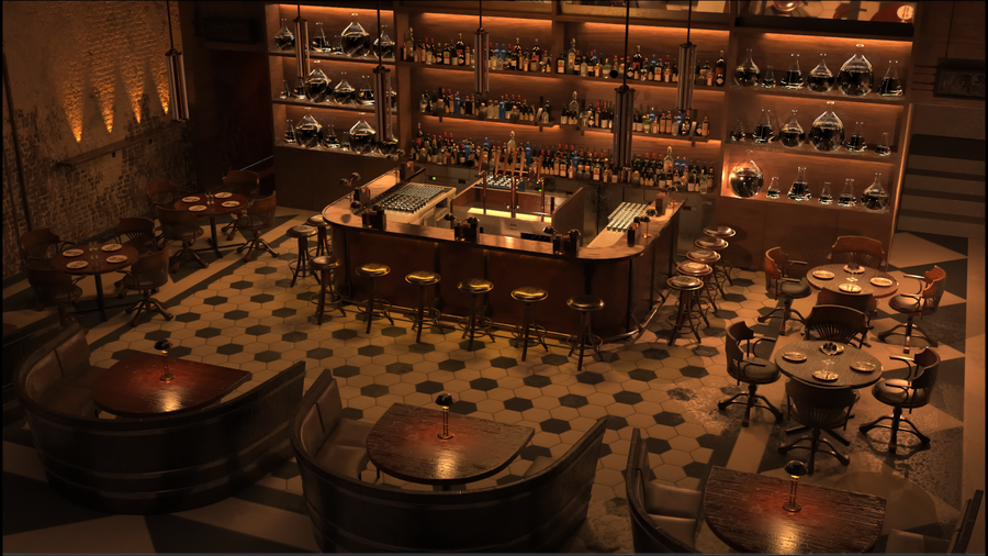 The layout scene file contains all of the assets set up in the final configuration. The USD assets are being referenced from disk and are all available for you to inspect.