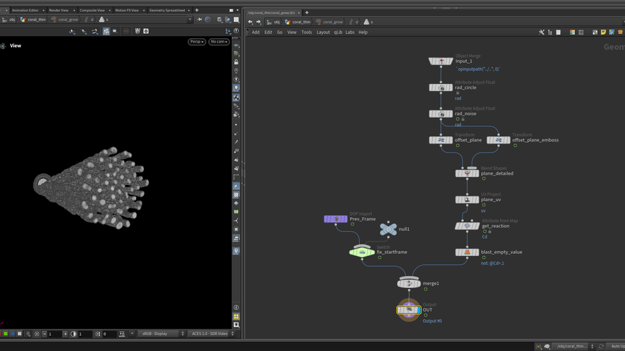 2D texture to 3D geometry using SOP Solver