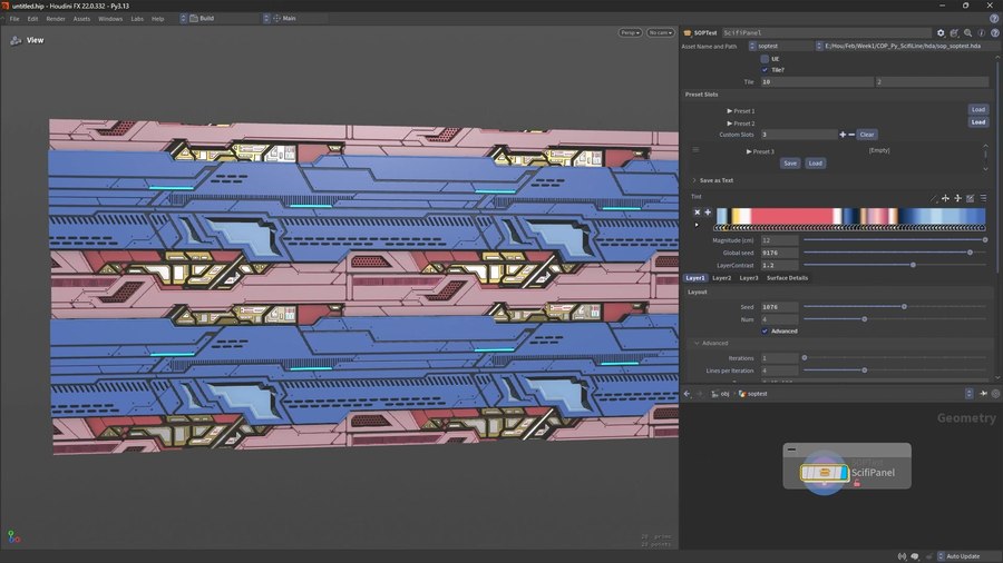 Sci-fi Panel HDA - colour variant 1