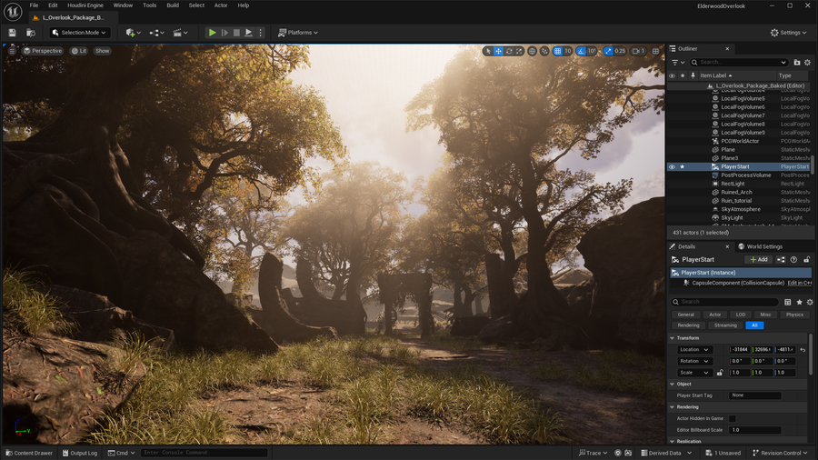 The baked out Elderwood level