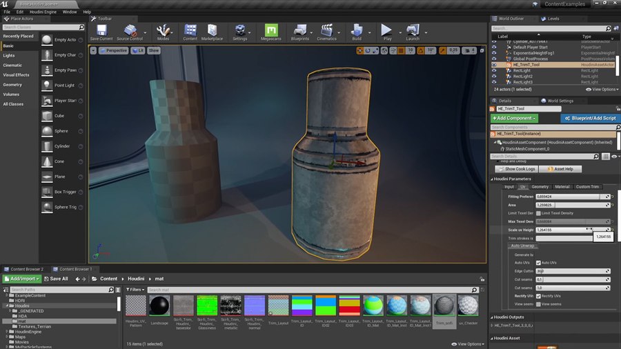 This tool lets you set up trim textures on geometry from your game. This includes tools for unwrapping the UVS and aligning them with regions on the texture. There are options for bevelling the geometry then you can add custom trim sheets that match texture you have already prepared.