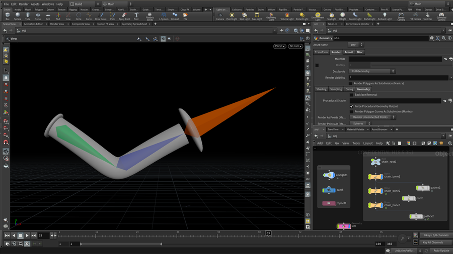 This is the test geometry rig used to show off each material's simulation.