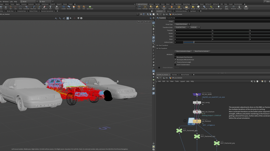Geometry, Constraints and Proxy Geometry using RBD Car Fracture
