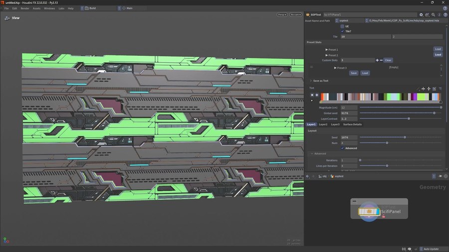 Sci-fi Panel HDA - colour variant 2