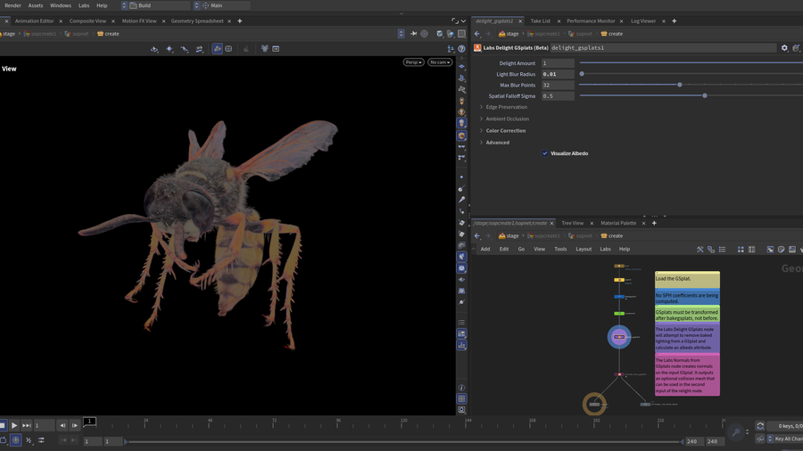 Albedo preview of the delit Wasp GSplat