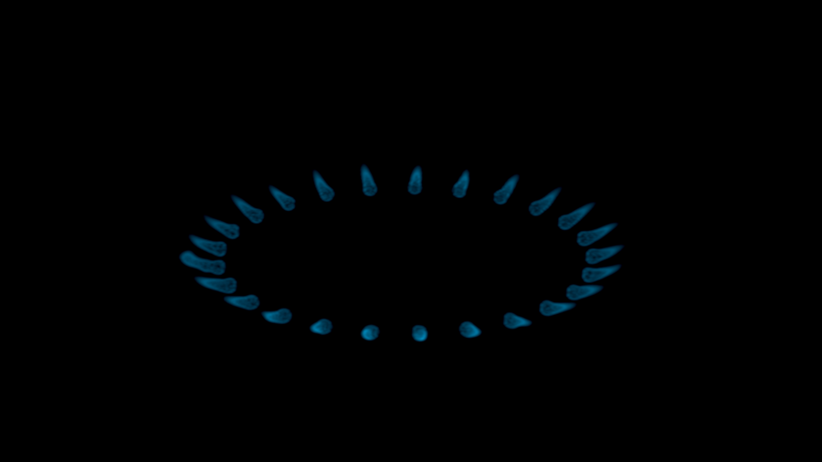 Blue non luminous flame cone