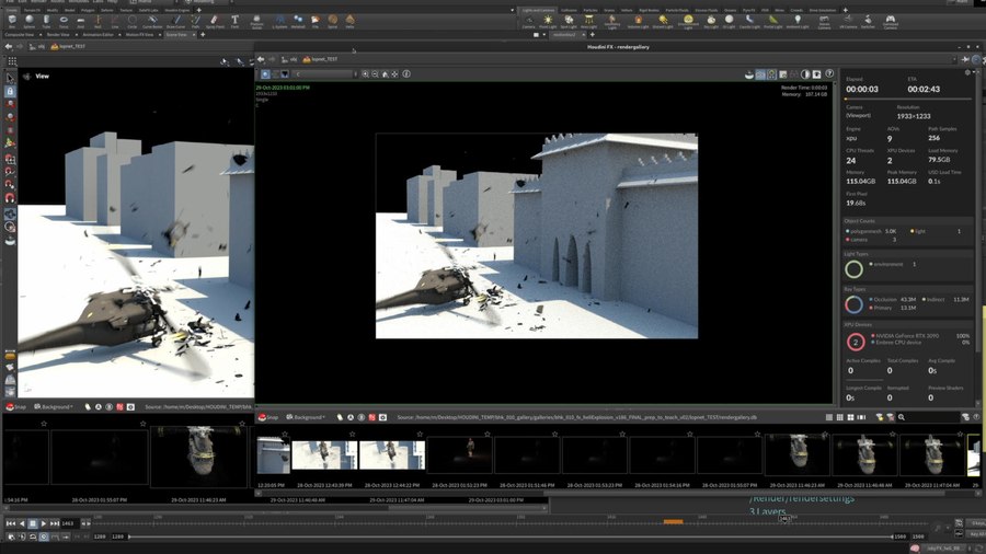 Test out the results in the scene geometry