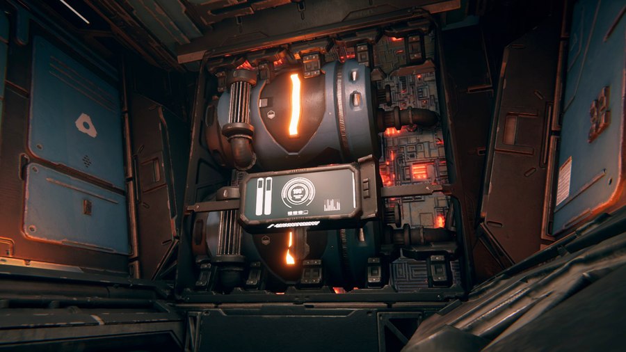 The asset can be used to feed a Unity material which includes textures and glowing elements which help illuminate the scene.