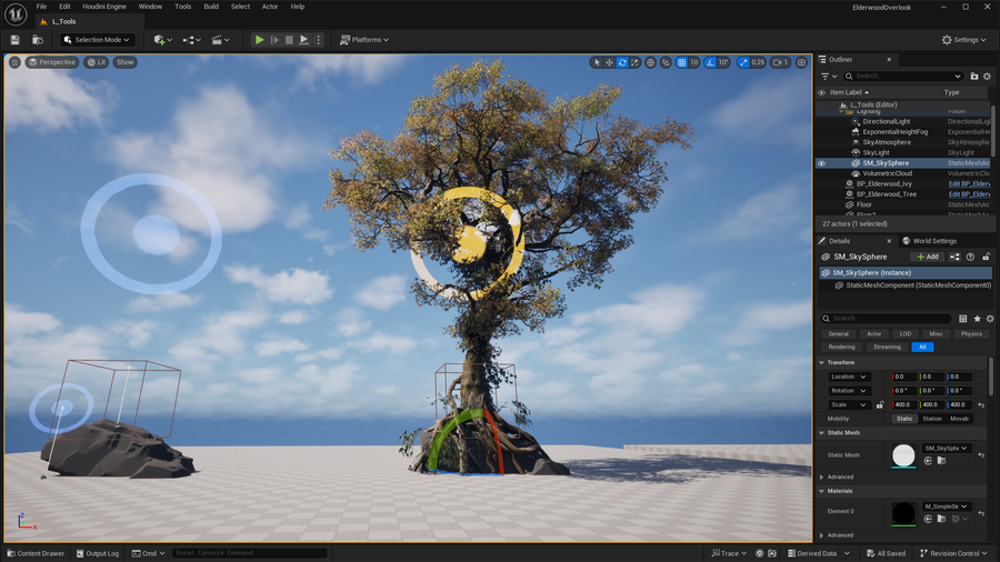 Go to the L Tools level to check out the foliage digital assets
