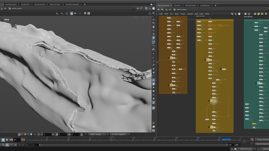 Using COPs simulation to drive animated growth in SOPs