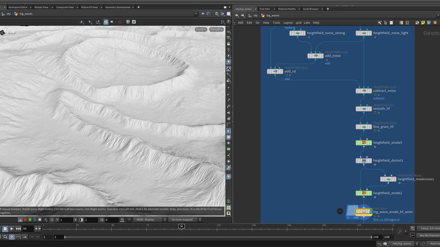 COP animation to heightfield