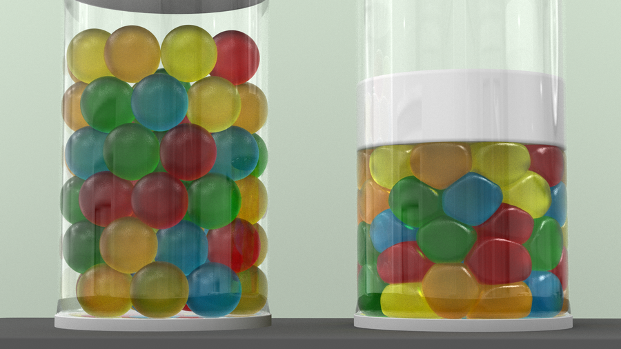 The FEM Solver lets you compress objects into tight spaces.