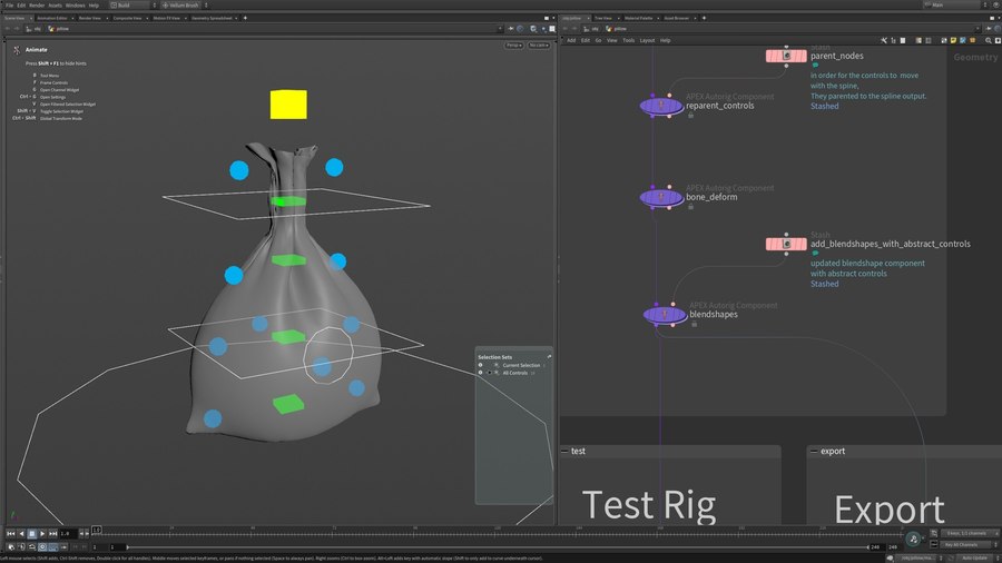 Set up blendshapes using a custom component script