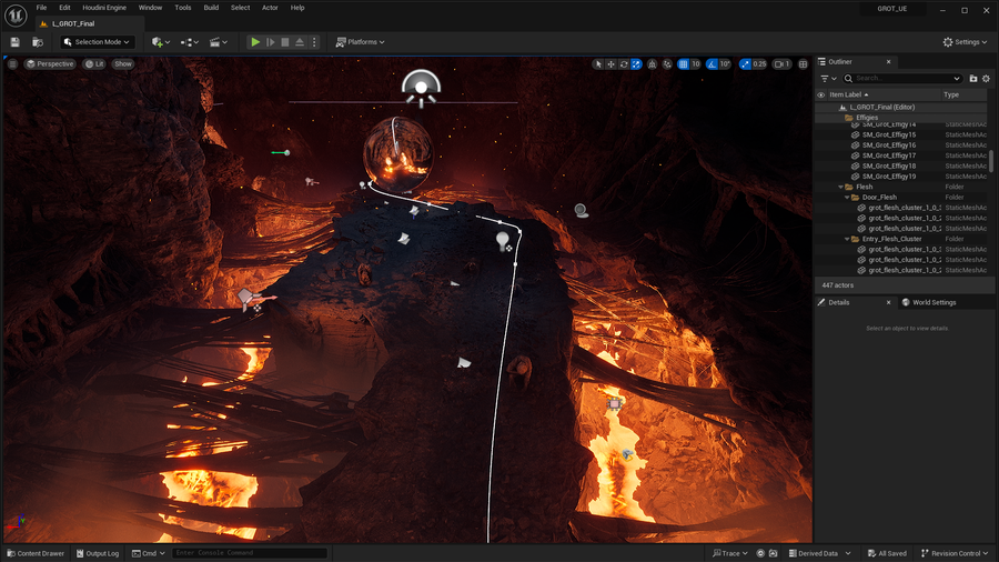 Move through the space to examine the pieces