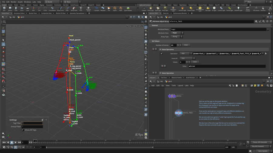 One of the first steps is to tag joints