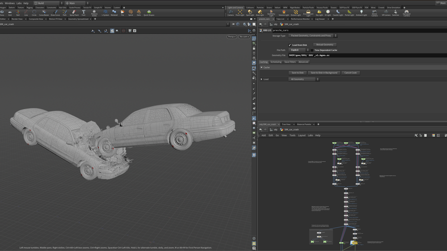 Crash simulation setup
