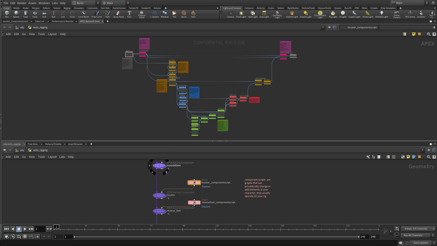 Component scripts are graphs that can procedurally change or add elements in your character.