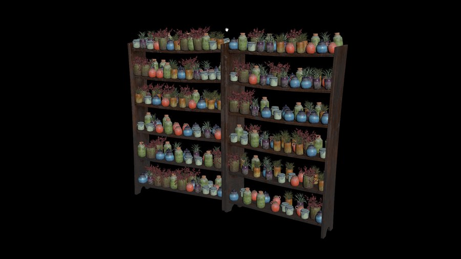 Instancing setup for the bookshelf shows how to prepare this kind of asset in LOPS - Solaris.