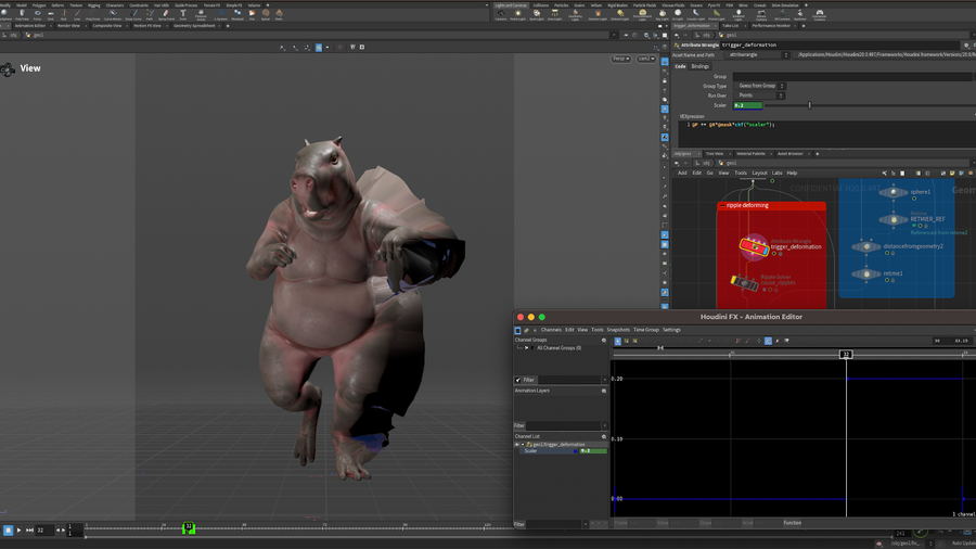 Ripple Solver trigger deformation.