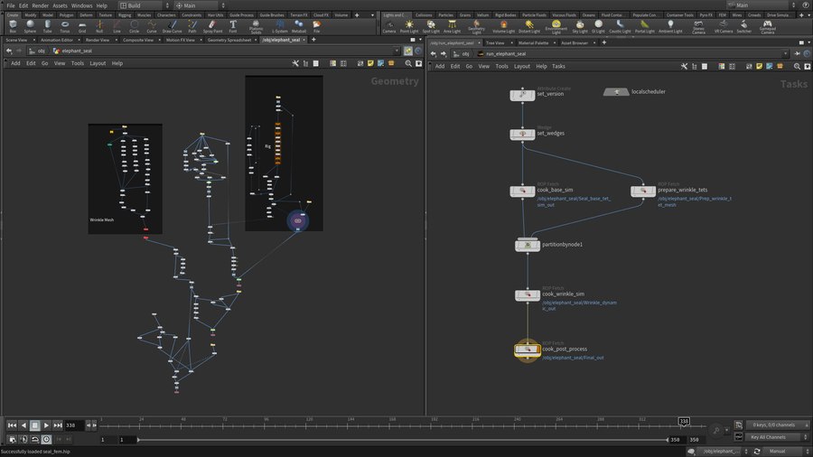 The FEM setup file contains the network and TOPnet used to create the soft body simulation. You can run the TOPnet to generate the results and explore how the networks function.