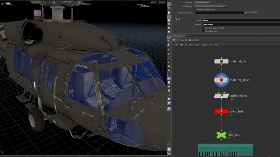 Explore the helicopter assets that comes with the lesson