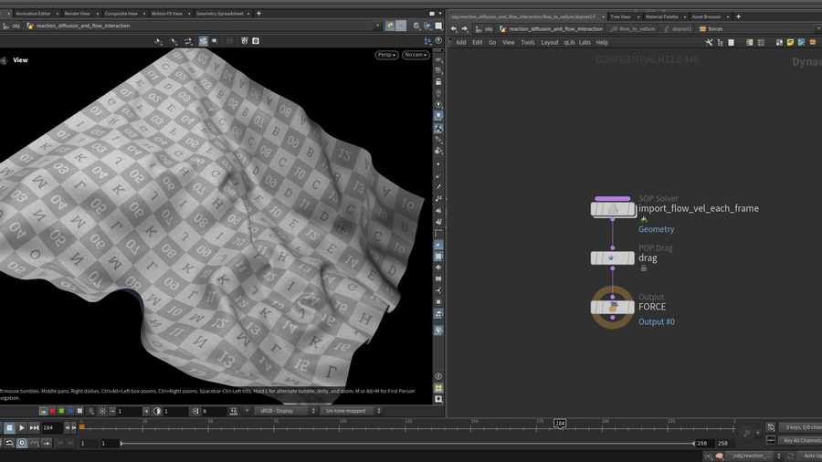Interaction between Flow Solver and Vellum