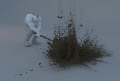 Particle Ground Hit Impact