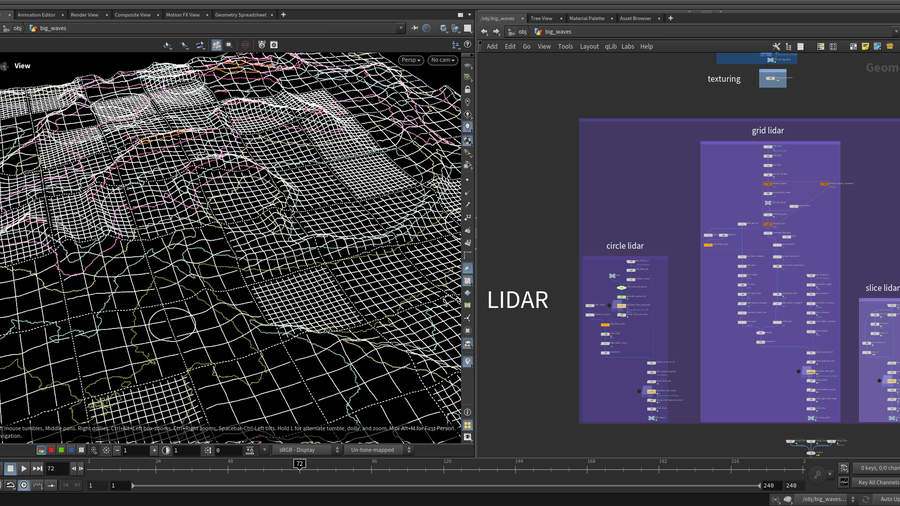 Lidar curve modelling in SOP