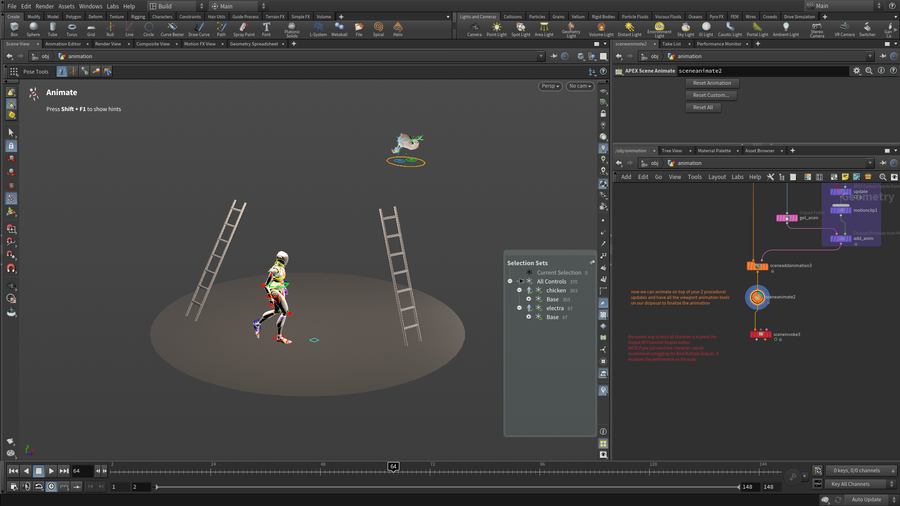 The APEX animate node lets you layer more animation on top of the existing motion.