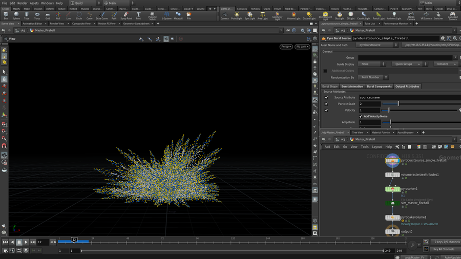 Generate burst source using the new pyro burst tool.