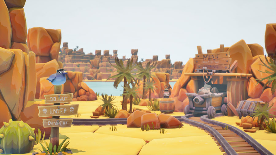 The base environment is procedurally generated by Labs Hexagon Grid tool. Other art assets were placed by hand.