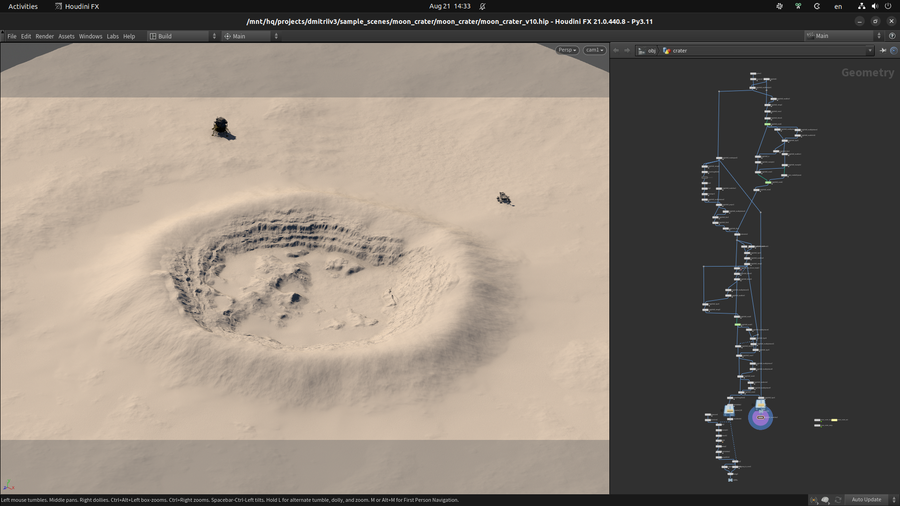 Creating Lunar Surface using SOP level HF tools